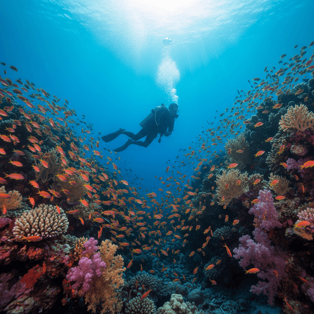 Mergulho no Triângulo de Coral
